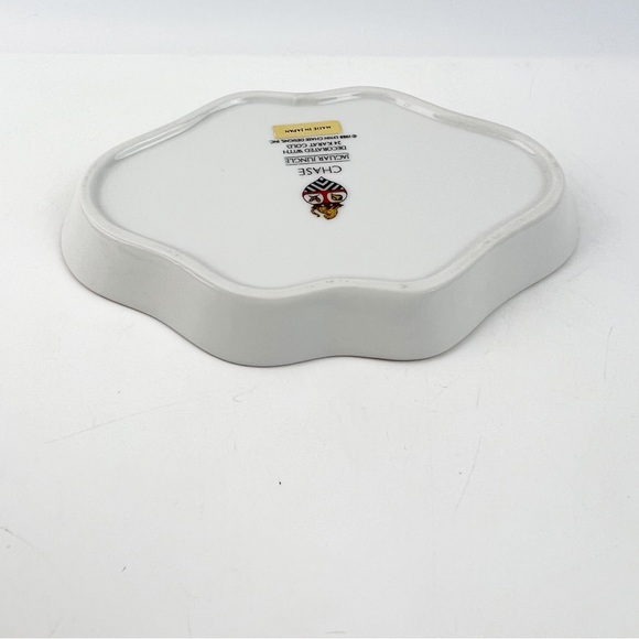 Lynn Chase 80's Safari Jaguar Jungle Exotic Bird Leaf Trinket Dish Black Gold - Picture 8 of 11